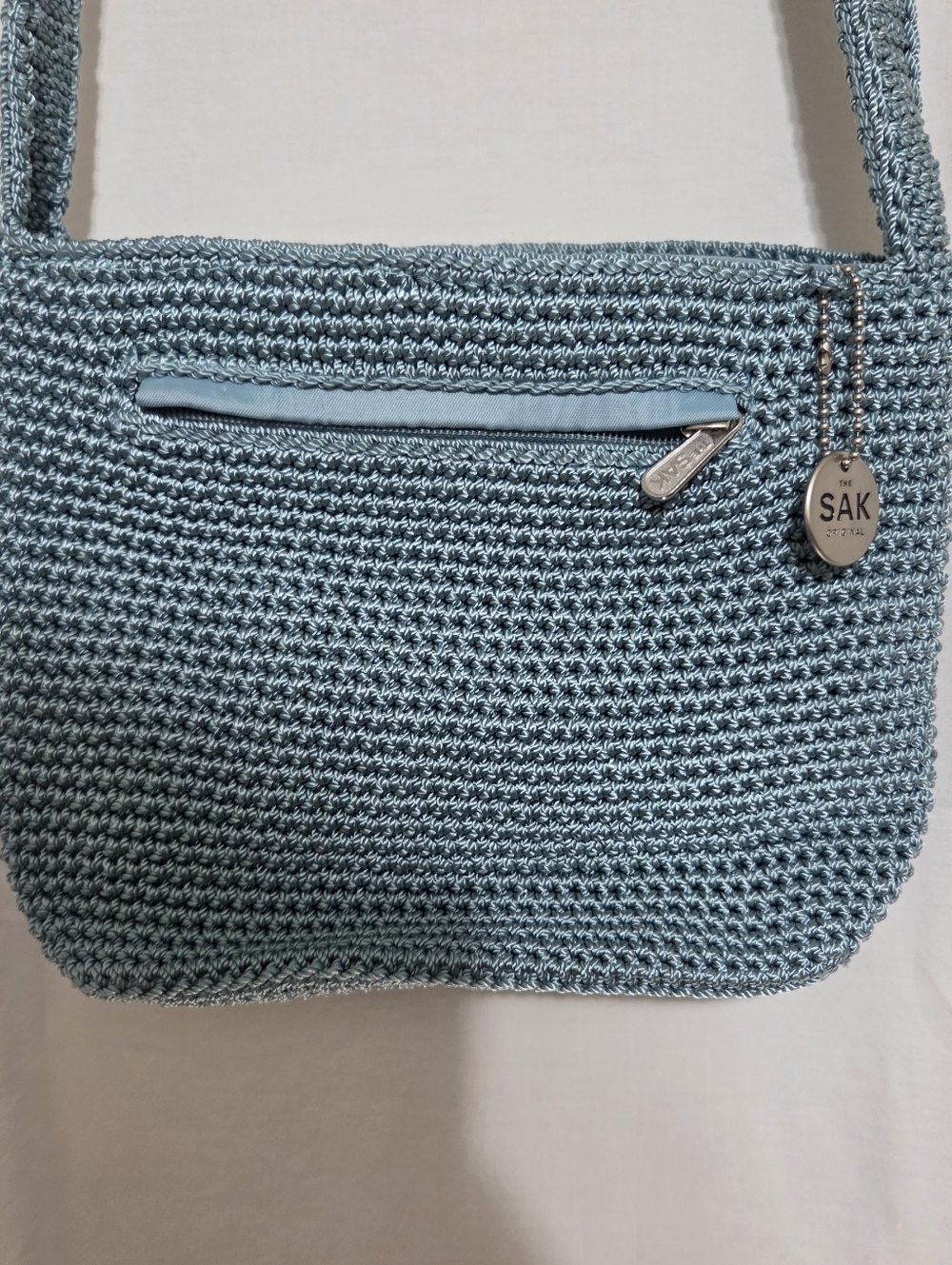 The Sak Sea Blue Crochet Crossbody Bag NWT